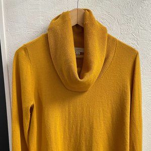 Loft Women's Gold Cowl Neck Tunic, Size Medium